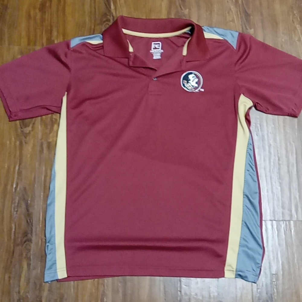 Knights Apparel Red and Tan Polo Shirt